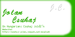 jolan csuhaj business card